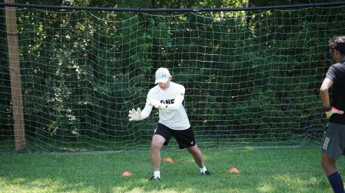 Lucas Burgos and Clive Williams Keeper Training